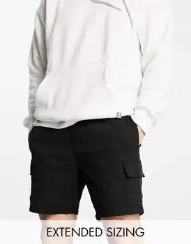 Черные шорты карго ASOS DESIGN