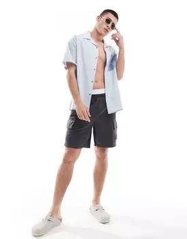 Черные шорты карго ASOS DESIGN