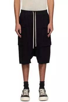 Черные шорты-карго Hollywood Creatch с завязками на кулиске Rick Owens DRKSHDW