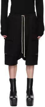 Черные шорты-карго Pods Rick Owens