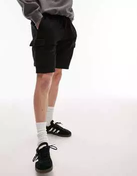 Черные шорты-карго Topman