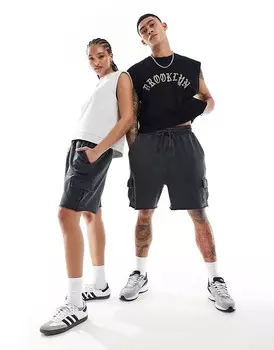Черные шорты-карго унисекс ASOS DESIGN