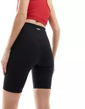 Черные шорты-леггинсы ASOS Icon с деталью, формирующей ягодицу, длиной 20 см по внутреннему шву