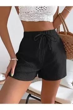 Черные шорты на талии MOONBULL, черный