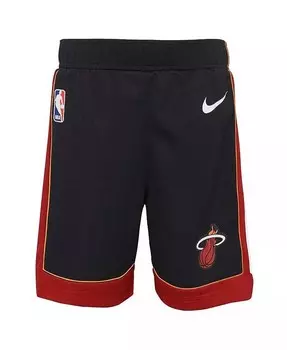 Черные шорты Nike Preschool Miami Heat Icon Replica Outerstuff, черный