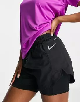 Черные шорты Nike Running Tempo Luxe 2 в 1