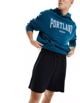 Черные шорты оверсайз ASOS