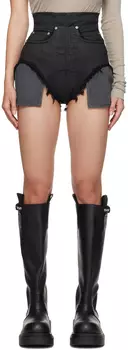 Черные шорты Porterville Dirt Cutoffs Denim Rick Owens DRKSHDW
