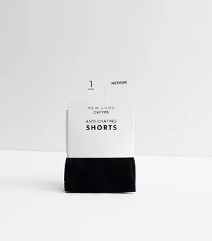 Черные шорты против натирания Curves плотностью 80 ден New Look, черный