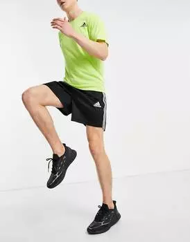 Черные шорты с 3 полосками adidas Training