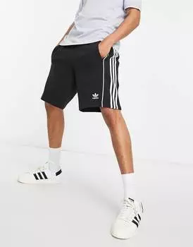 Черные шорты с 3 полосками и логотипом adidas Originals Rekive