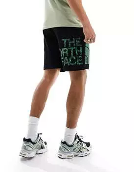 Черные шорты с крупным логотипом The North Face