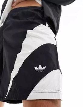 Черные шорты с логотипом adidas Originals Rekive