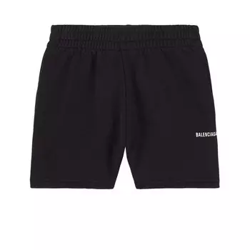 Черные шорты с логотипом Balenciaga, черный
