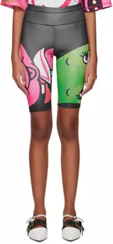 Черные шорты с неоновой улыбкой Chopova Lowena