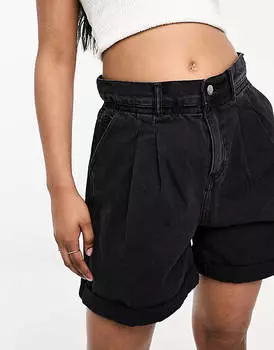 Черные шорты с поясом Urban Revivo