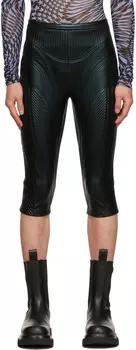 Черные шорты с тиснением Mugler