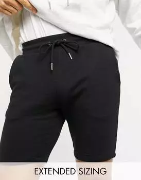 Черные шорты скинни из джерси ASOS DESIGN - BLACK - BLACK
