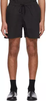 Черные шорты средней посадки s.k. manor hill