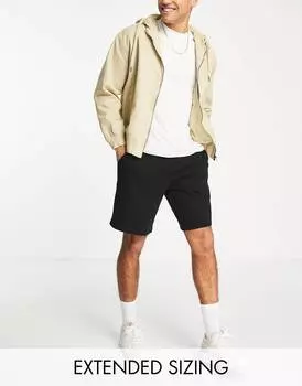 Черные шорты свободного кроя из джерси ASOS DESIGN