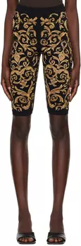 Черные шорты в стиле барокко Moschino