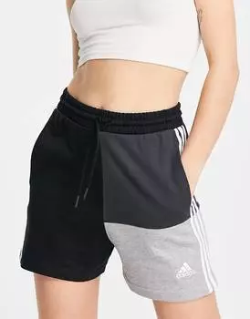 Черные шорты в стиле колор-блок adidas Sportswear