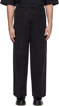 Черные штаны с принтом HOPE