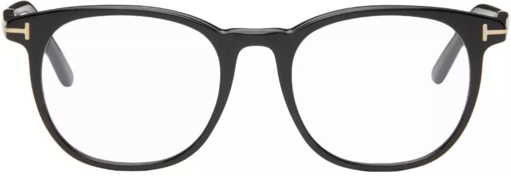 Черные синие блоки Мягкие круглые блестящие очки TOM FORD