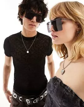 Черные солнцезащитные очки AJ Morgan Shield Festival