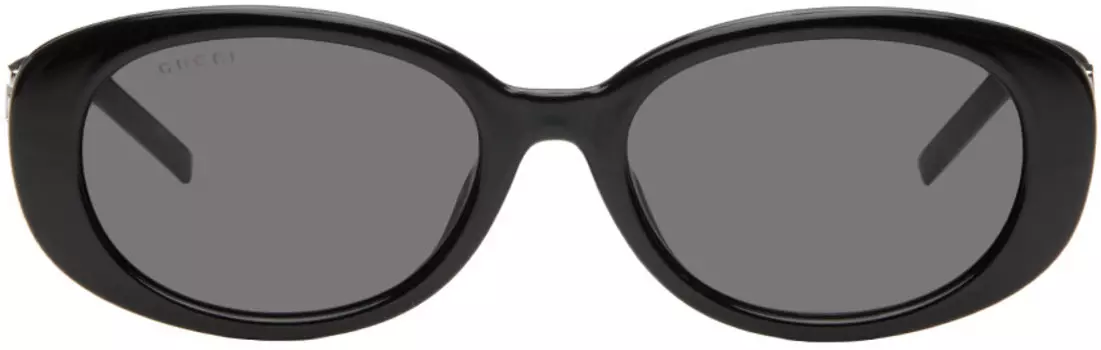 Черные солнцезащитные очки G-String Gucci, Black/Black/Grey
