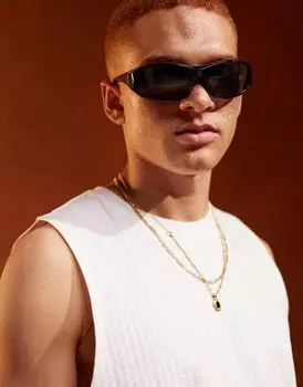 Черные солнцезащитные очки-гонщики ASOS DESIGN