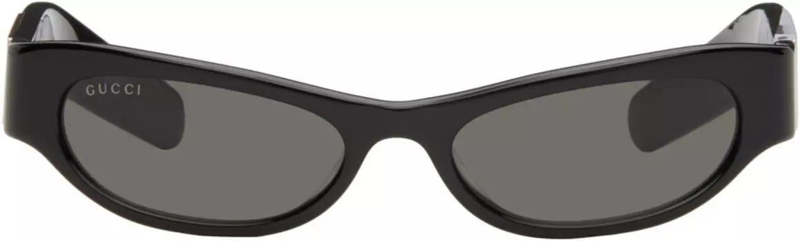 Черные солнцезащитные очки «кошачий глаз» Gucci, Black/Black/Grey