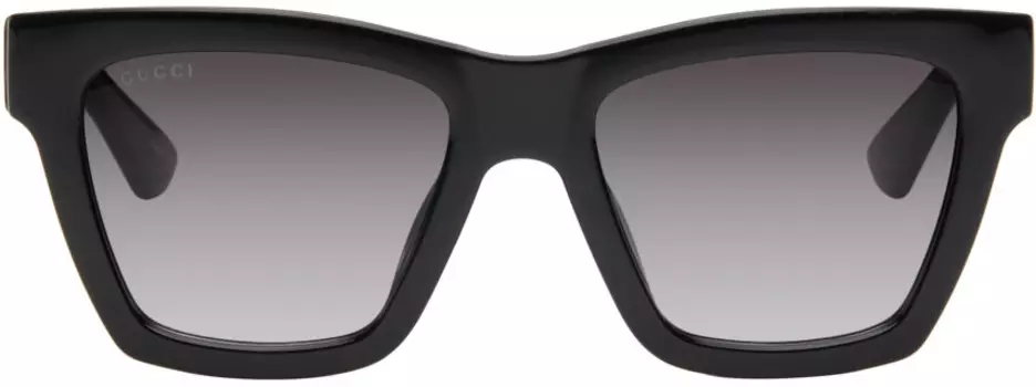 Черные солнцезащитные очки «кошачий глаз» Gucci, Black/Black/Grey