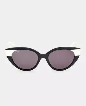 Черные солнцезащитные очки «кошачий глаз» из ацетата с контрастными дужками MAX&Co., черный