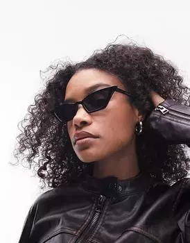 Черные солнцезащитные очки "кошачий глаз" Topshop Violet