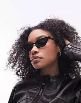 Черные солнцезащитные очки "кошачий глаз" Topshop Violet