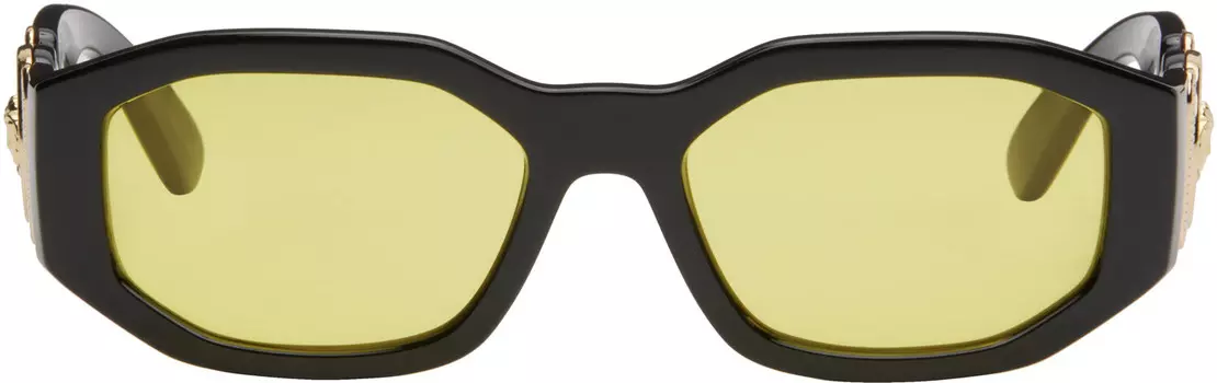 Черные солнцезащитные очки Medusa Biggie Versace, черный/желтый