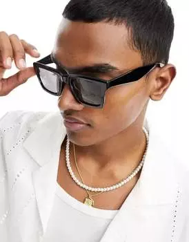 Черные солнцезащитные очки New Look