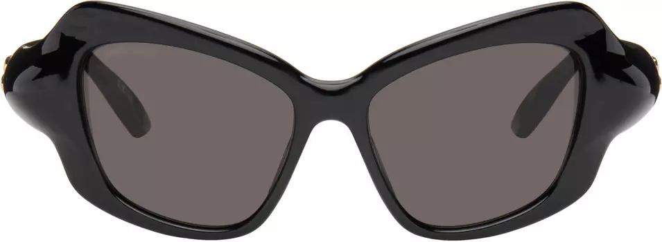 Черные солнцезащитные очки Palazzo Cat Balenciaga, Black/Black/Grey