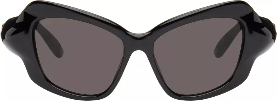 Черные солнцезащитные очки Palazzo Cat Balenciaga, Black/Black/Grey