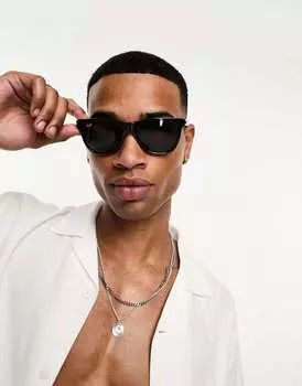 Черные солнцезащитные очки Ray-Ban Clubmaster