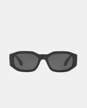 Черные солнцезащитные очки с геометрическим узором Versace, черный