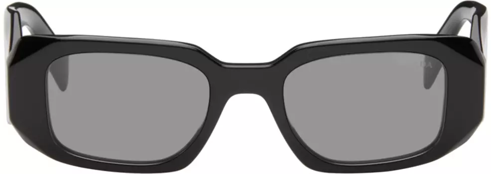 Черные солнцезащитные очки Symbole Prada Eyewear, Black/Grey mirror internal silver