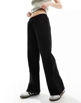 Черные спортивные брюки прямого кроя ASOS DESIGN