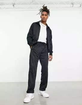 Черные спортивные брюки с монограммой adidas Originas Trefoil