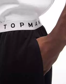 Черные спортивные брюки Topman