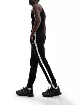 Черные спортивные джоггеры Fred Perry с проклеенной лентой