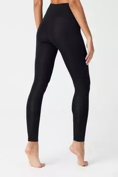 Черные спортивные леггинсы с двумя карманами и высокой талией (моно) LOS OJOS, черный