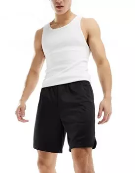 Черные спортивные шорты из полиэстера в сетку ASOS 4505 Icon Quick Dry