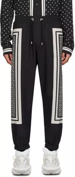 Черные спортивные штаны Balmain с монограммой